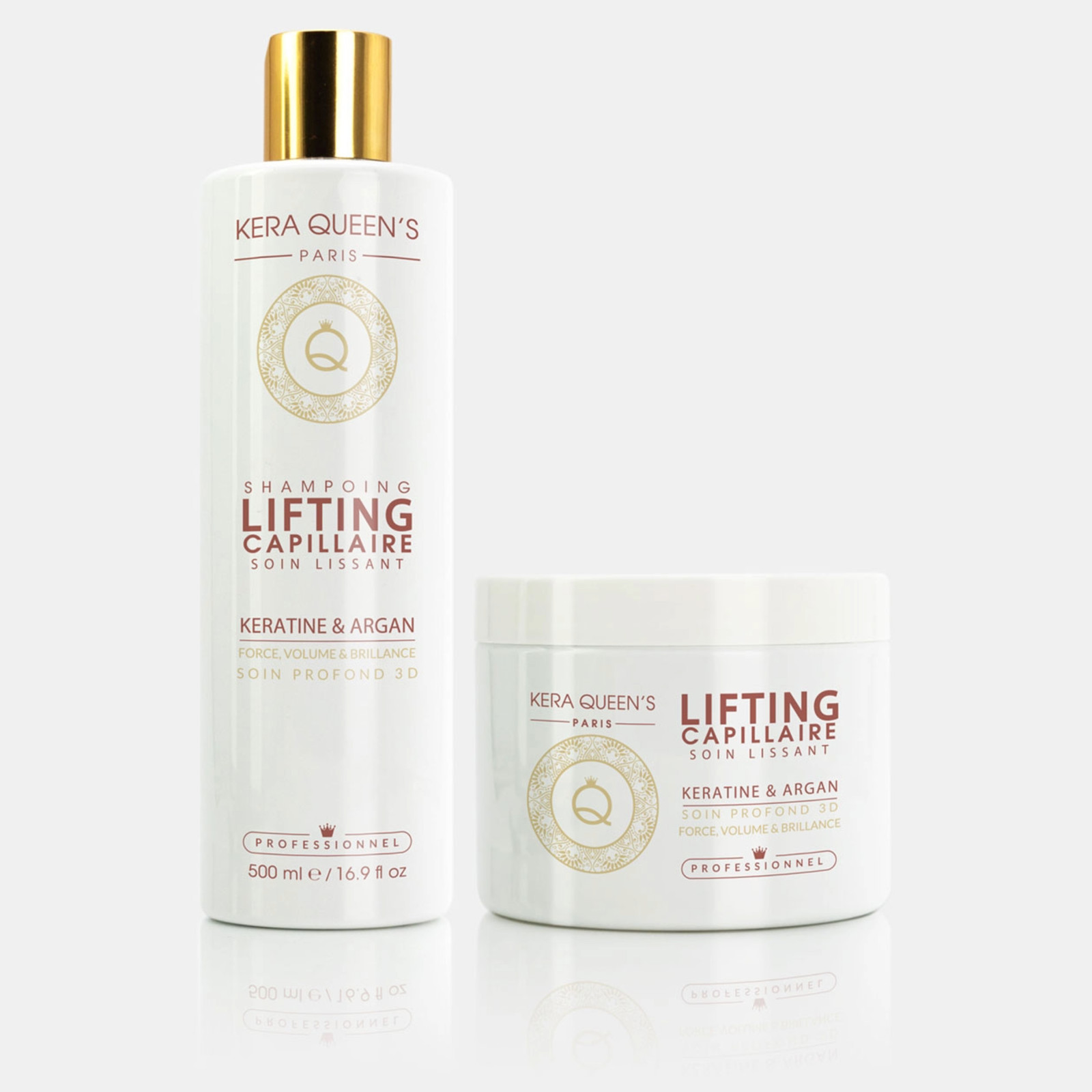 Soin Lifting Kératine et Argan Kera Queen's l'excellence capillaire 500ml