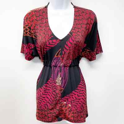 Mara Hoffman Gypsy Faux Wrap Feathers Top Size XXS