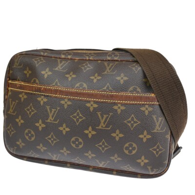 Louis Vuitton Reporter Shoulder Bag Brown Canvas for sale online 