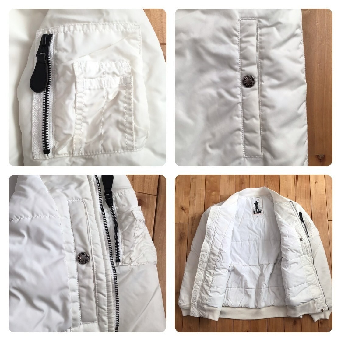 BAPE HUNTING MA-1 Bomber Jacket Blue camo A Bathing Ape Size 2XL