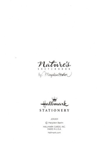 Marjolein Bastin Nature's Sketchbook Christmas Holly Joy Blank Hallmark Cards - Imagen 2 de 2