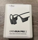 Shokz OpenRun Pro 2 Black Bone Conduction Sports New Earphones S820-St-Bk-Us