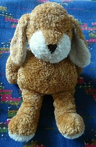Fb2 Doudou Peluche Nounours Ajena Chien Lapin Marron Blanc Nombril 35cm Ttbe Ebay