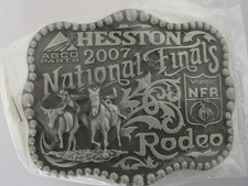 National Finals Rodeo Hesston 2007 NFR Adult Cowboy Buckle New Orig. Pkg. AGCO