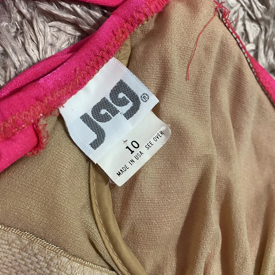 Traje de baño de una pieza rosa Jag Barbie vintage para mujer talla pequeña Foto 3 de 4