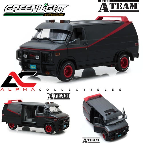 GREENLIGHT 13521 1:18 1983 GMC VANDURA VAN BLACK "THE A-TEAM" TV SERIES - Image 3 of 3