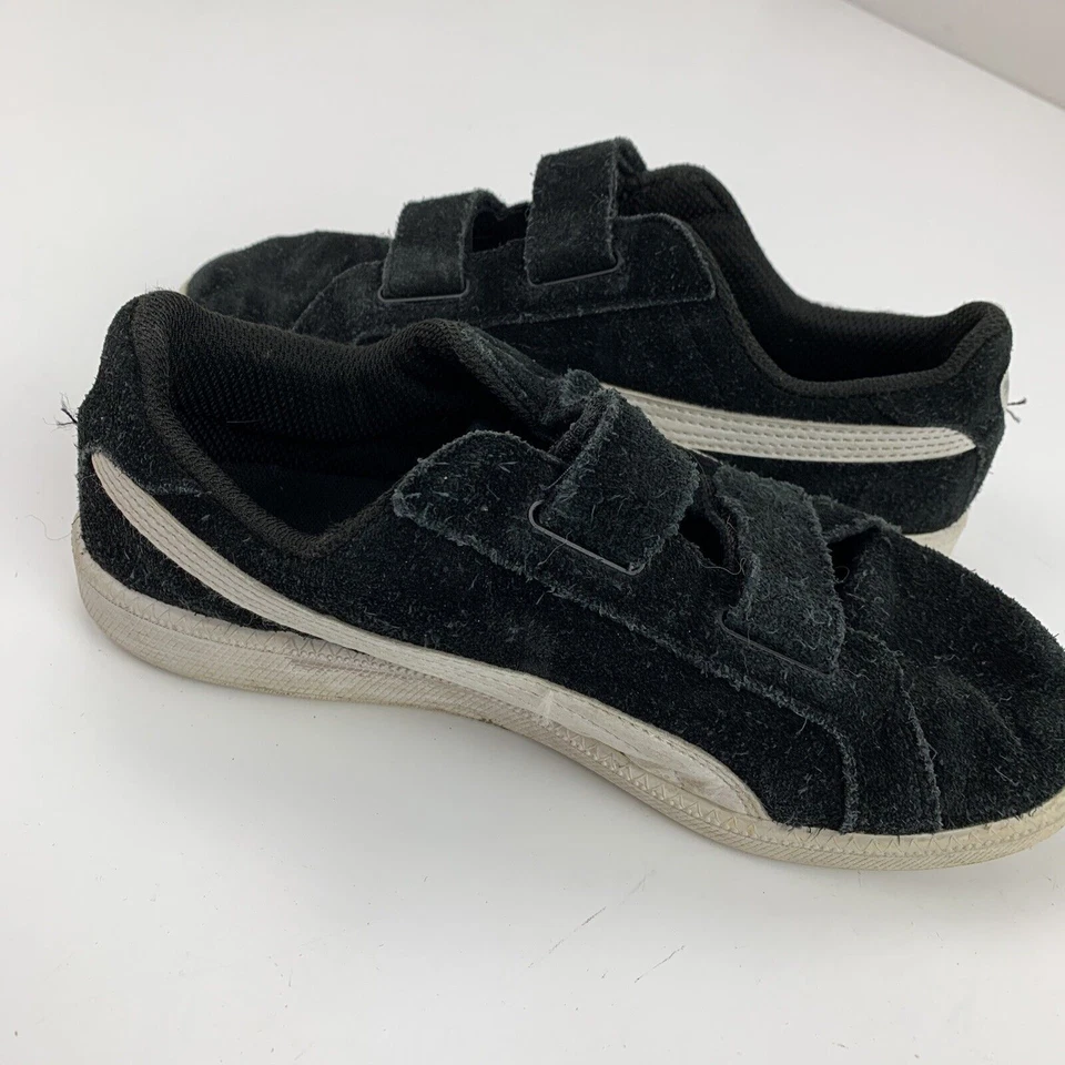 Черно-белые детские туфли Puma с замшевым ремешком размер 2,5 - Изображение 4 из 4