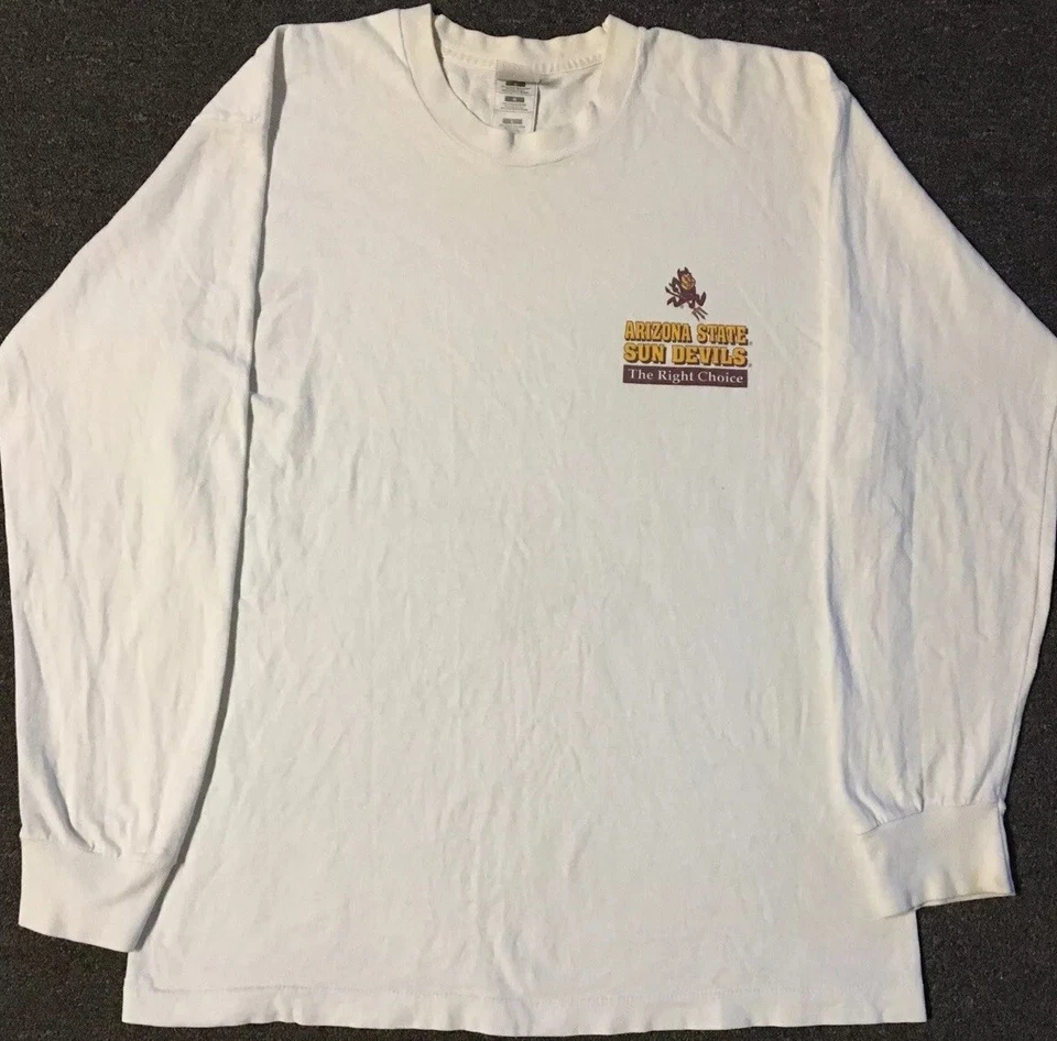 Camisa De Colección Años 90 ASU Elección Correcta Desteñida M Puntada Única Broma Divertida Universidad Grunge Foto 2 de 4