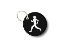 Keychain Round Printed Double-Sided Jogging Running Jogger