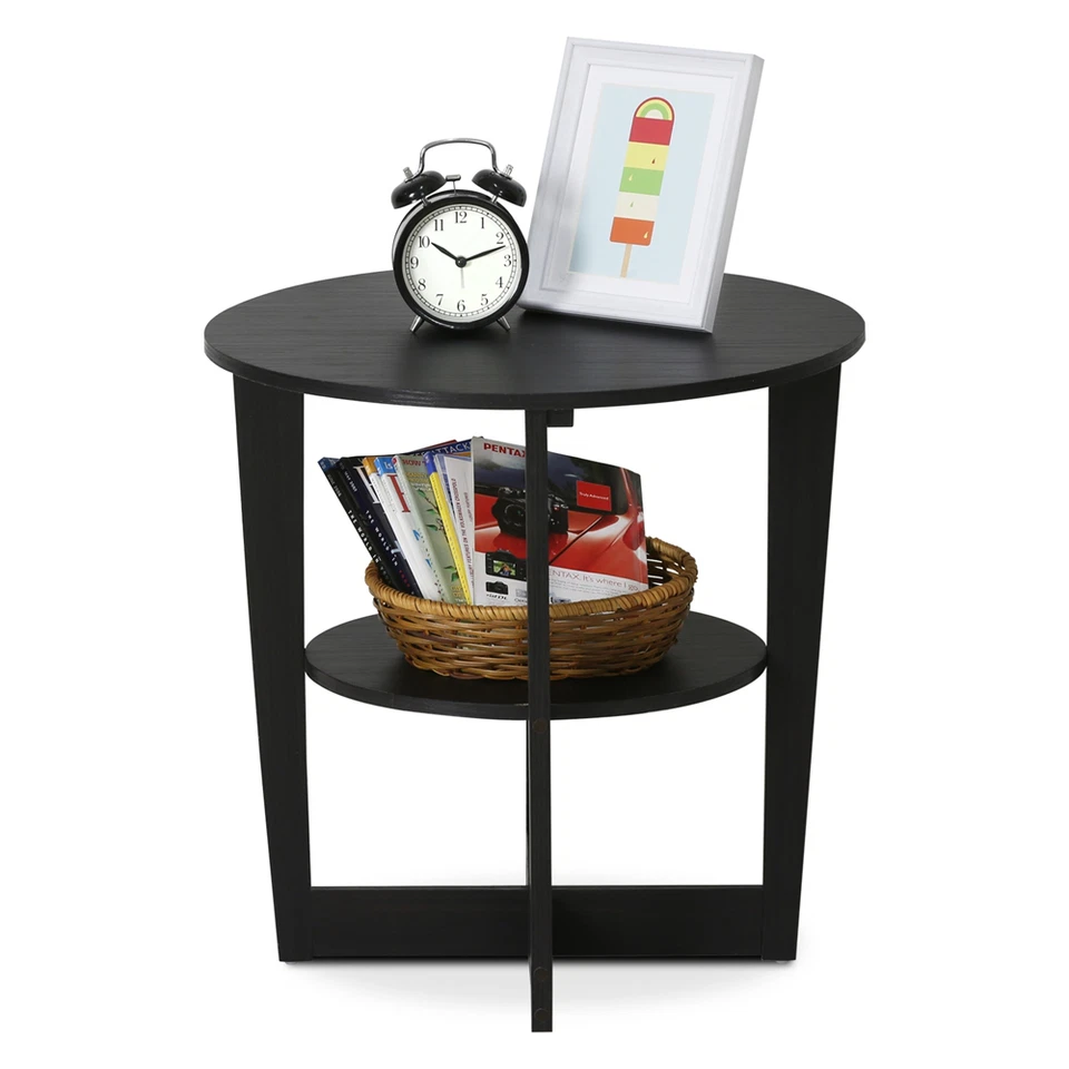 End Table Sofa Side Desk Wooden Storage Display Laptop Snack Night Stand Shelf  - Image 4 of 4