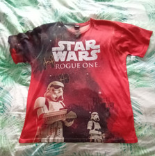 Image of Star Wars T Shirt Rogue One Red Collectible Merchandise Small XL Fit see descrip