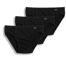 Jockey L125731 Mens Black Elance Bikini 3 Pack Underwear Size Medium