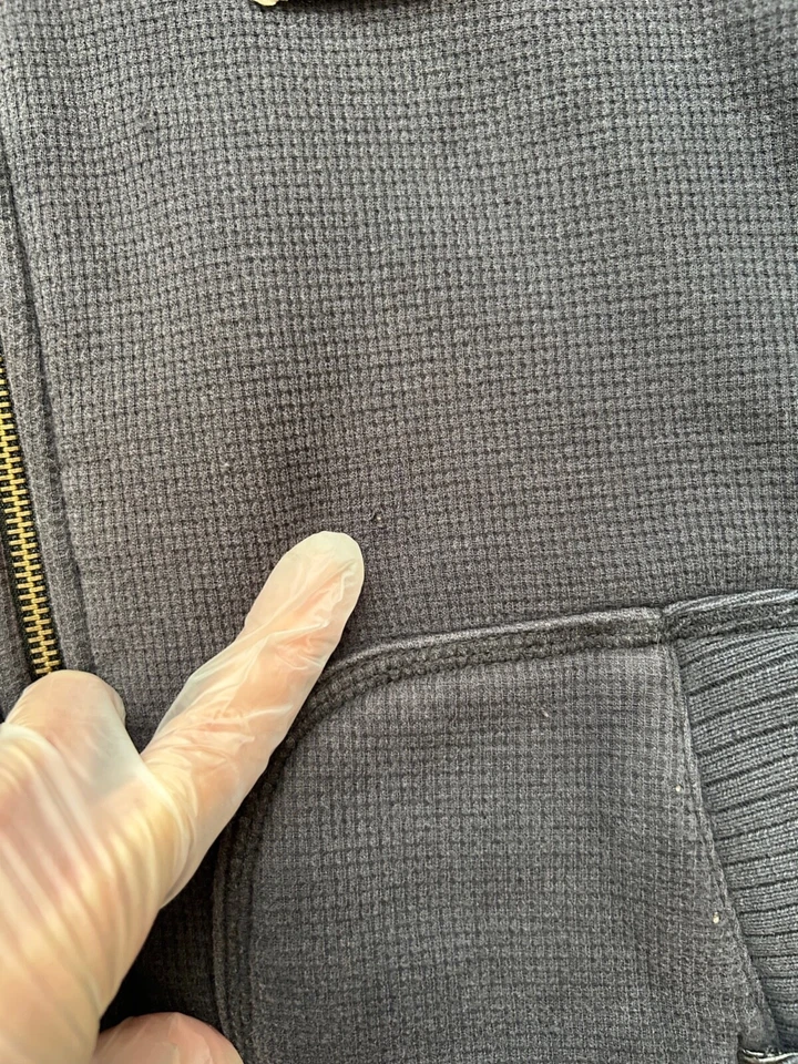 Sudadera con Capucha Y2K Volcom Cremallera Forro Sherpa Talla L Azul LEER Foto 4 de 4