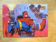 1994 MARVEL MASTERPIECES BISHOP CARD SIGNED GREG HILDEBRANDT, COA  POA