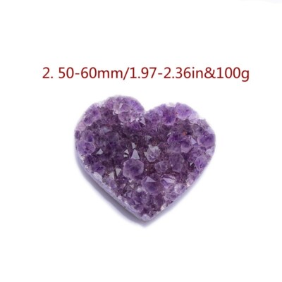Natürlicher herzförmiger Amethyst Kristall Quarz Ornament Glücksstein Dekor