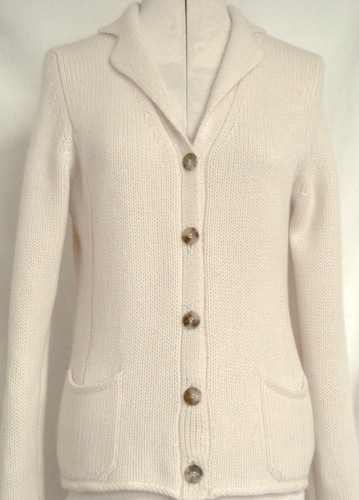 IRIS Von ARNIM 🚭 100% KASCHMIR CASHMERE •LUXUS-STRICKJACKE• M 40 •GROBSTRICK