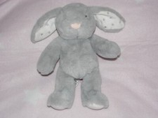 Mothercare bunny soft toy grey rabbit comforter star ears white