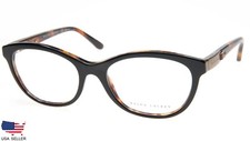 NEW RALPH LAUREN RL 6157Q 5260 TOP BLACK On HAVANA EYEGLASSES 53-18-140 B40mm