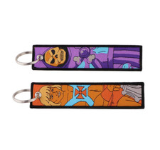 Masters Of The Universe HeMan Skeletor Embroidered Double Sided Key Tag Keychain