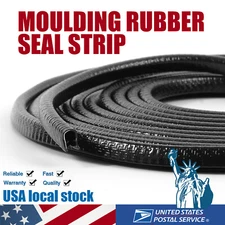 20ft Black U-Shape Rubber Edge Strip Seal Protector for Cars Boats RVs Trucks