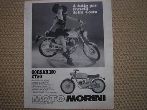 Corsarino Zt 50 Moto Morini 1970 Advertising Commercial Reklame Werbung Ebay