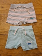 Baby Boys X2 Pair Shorts Set Bundle Age 3-6 Months