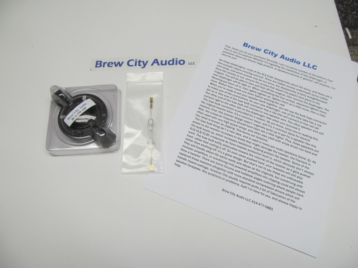 New replacement tweeter diaphragm for Cerwin Vega XLS CLS CLSC