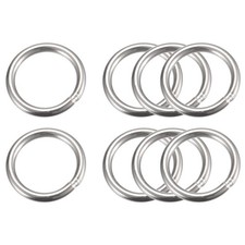 Stainless Steel O Rings, 8pcs 40mm Outer Dia. 3mm Thickness Welded O-rings