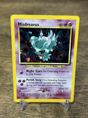Misdreavus - 11/64 - Neo Revelation - Vintage - Pokemon - Double Holo Error Eyes
