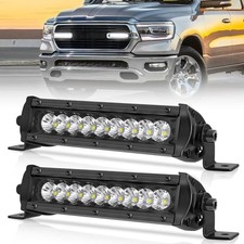 LED Light Bar Single Row 2PCS 100W Ultra Slim LED Pods Spot Flood Combo 6 Inch