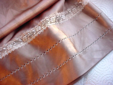 Vintage Lorraine Half Slip Size Medium Dyed Taupe Brown D213225 Trim To Fit