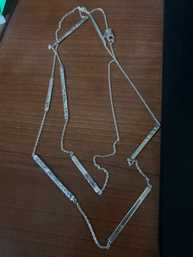 Silpada Sterling Silver Finelines hammer/stamped 40" Necklace N3020 (308a)