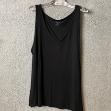 Alfani Intimates Pajama Top Tank Womens 2XL Black VNeck Sleeveless Comfy Pajamas