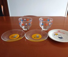Miffy Glass Bowl Plate Set, /Tableware, Unused with Box, 80s Style