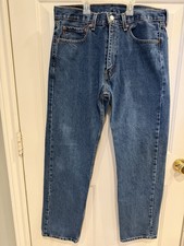 Levi's Straight Leg Blue Denim Jeans Regular Fit 505 Series Classic Men's