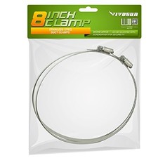 VIVOSUN Stainless Steel Duct Clamps 8-inch (Pack of 2)