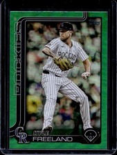 2025 Topps Kyle Freeland Green Rainbow Foilboard #/99 Rockies