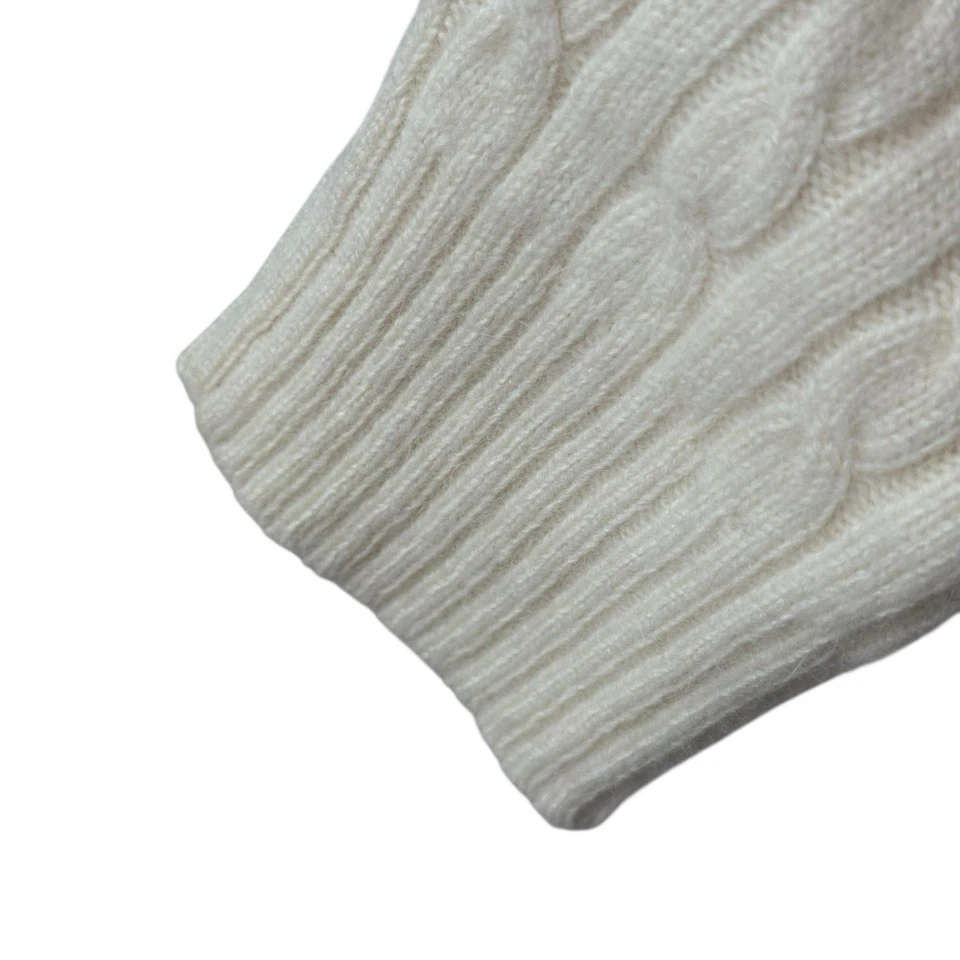 Винтажный ограниченный размер M кашемир шерсти Angora кабель трикотажа v-образным вырезом свитер женщин - Изображение 3 из 4