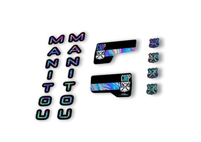 Manitou Machette Comp 2020 Gabel Federung Aufkleber Kit Sticker Set Oil Slick 1