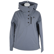 Aether Hooded Anorak Jacket Womens Size 2 Gray Polyester Outdoor CJ-2199
