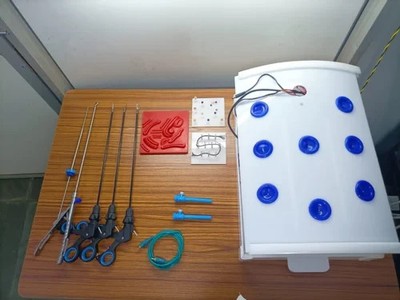 1Set Laparoscopic Endo Trainer with 5 Basic Training 5mmx330mm SS Instruments CE