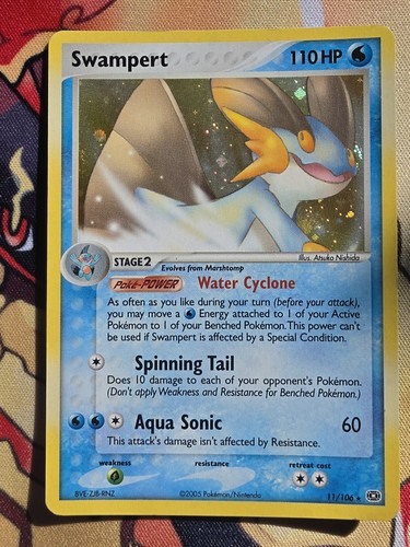 Pokemon Emerald Swampert 11/106 Holo Rare LP- MP