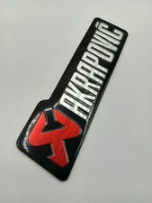 AKRAPOVIC 3D HEATPROOF EXHAUST BADGE STICKER GRAPHIC DECAL ALUMINIUM 100x30MM