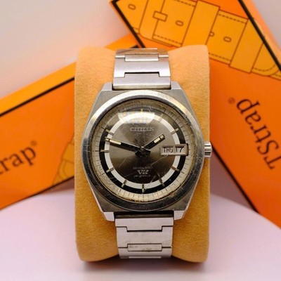 CITIZEN Seven Star V2 21J Automatik Uhr SS Two Tone Dial Day Date 40,4mm Herren
