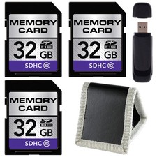 32GB SDHC Class 10 Memory Card SD Card USB Reader Memory Card Wallet...