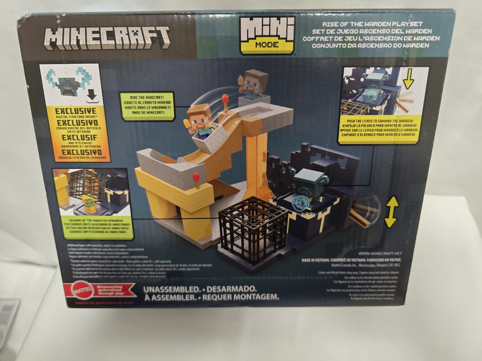 Juego Mattel Minecraft Mini Modo Rise of the Warden 13 piezas Steve Warden 28240BV