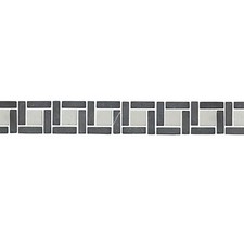 New GoodHome Articha Black & white Natural stone Border tile, (L)300mm (W)50mm
