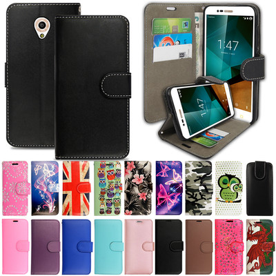 Leder Flip Wallet Handy Hülle für Vodafone Smart 7 6 4 Ultra N8 N9 V10 E9 X9