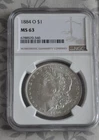 NGC MS63 1884-O Morgan Silver Dollar $1 Coin Uncirculated Business Strike