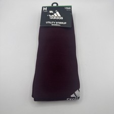 Adidas Maroon White Stirrup Utility Baseball / Softball 7" Socks Medium NWT